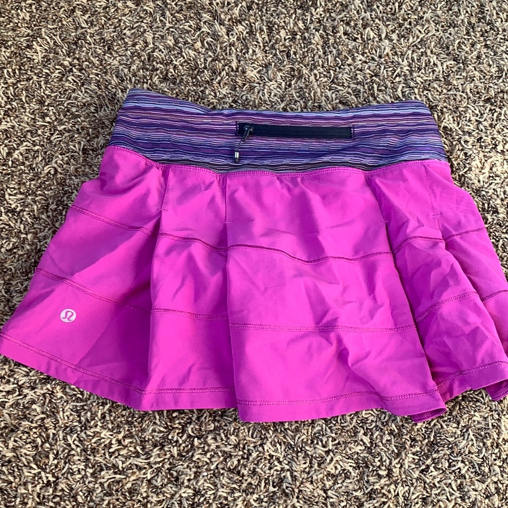 lululemon purple pace rival mid-rise skirt